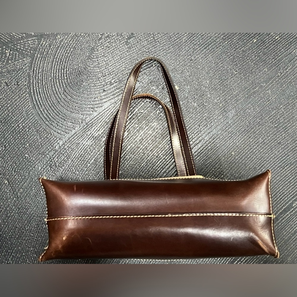 SOLD Patricia Nash Painted Floral Leather Tote - Picture 3 of 6